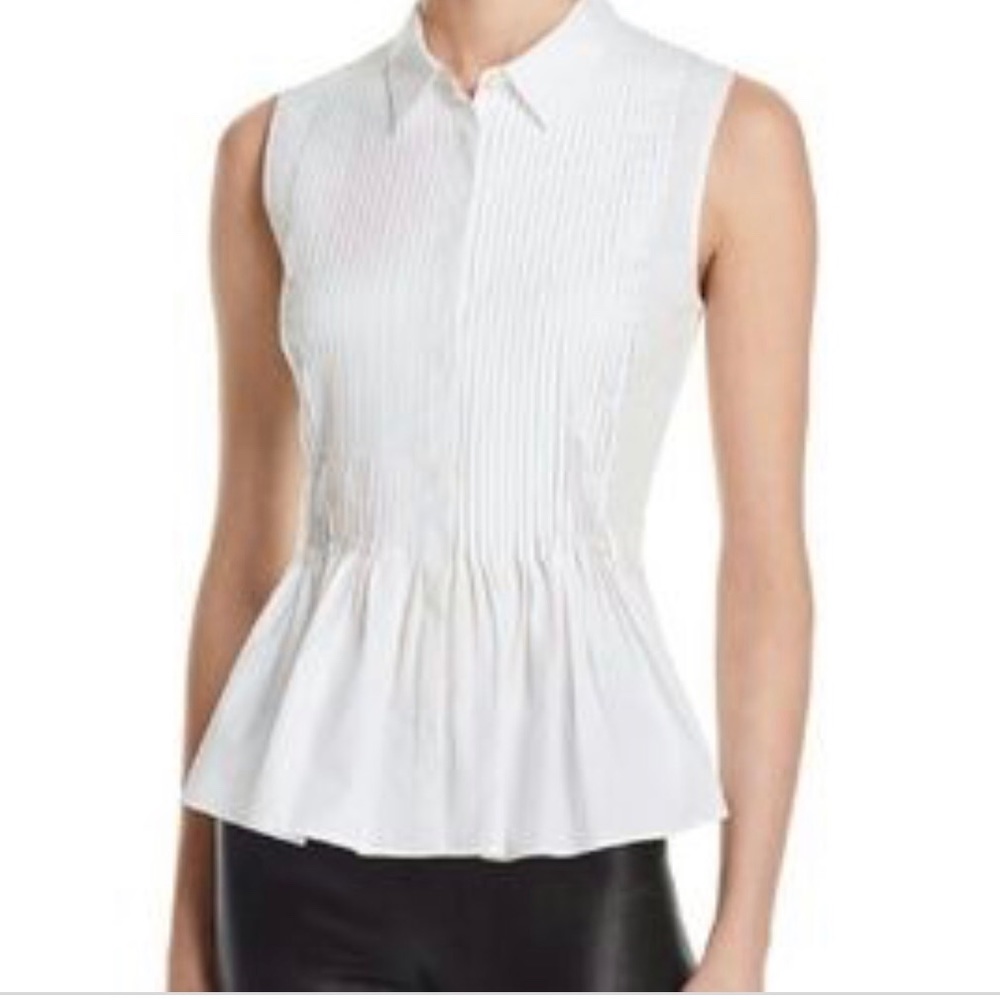 Theory white sleeveless peplum top (S) - Like new